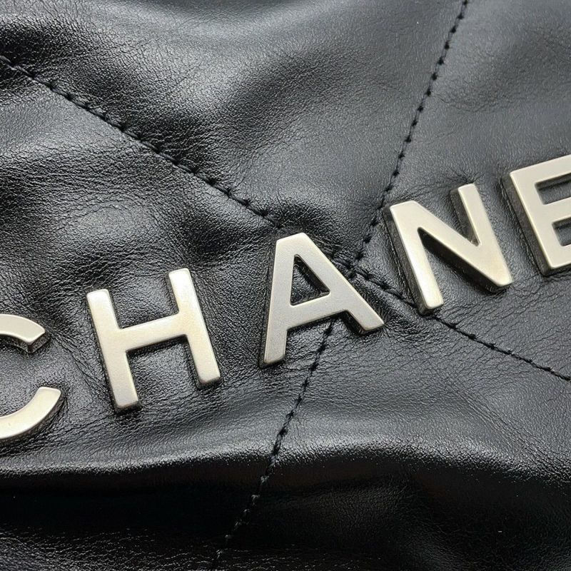 シャネル ハンドバッグ CHANEL 22 ミニ ココマーク シャイニーカーフレザー AS3980 CHANEL 2wayショルダーバッグ 黒