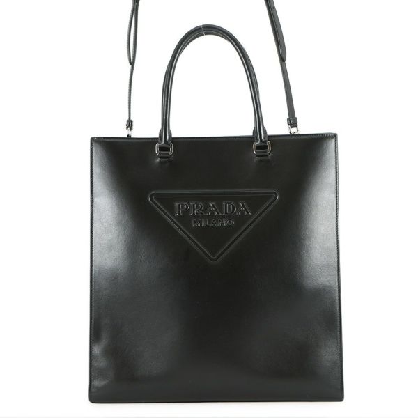 プラダ トートバッグ トライアングル ロゴ 1BA332 PRADA 2way 黒