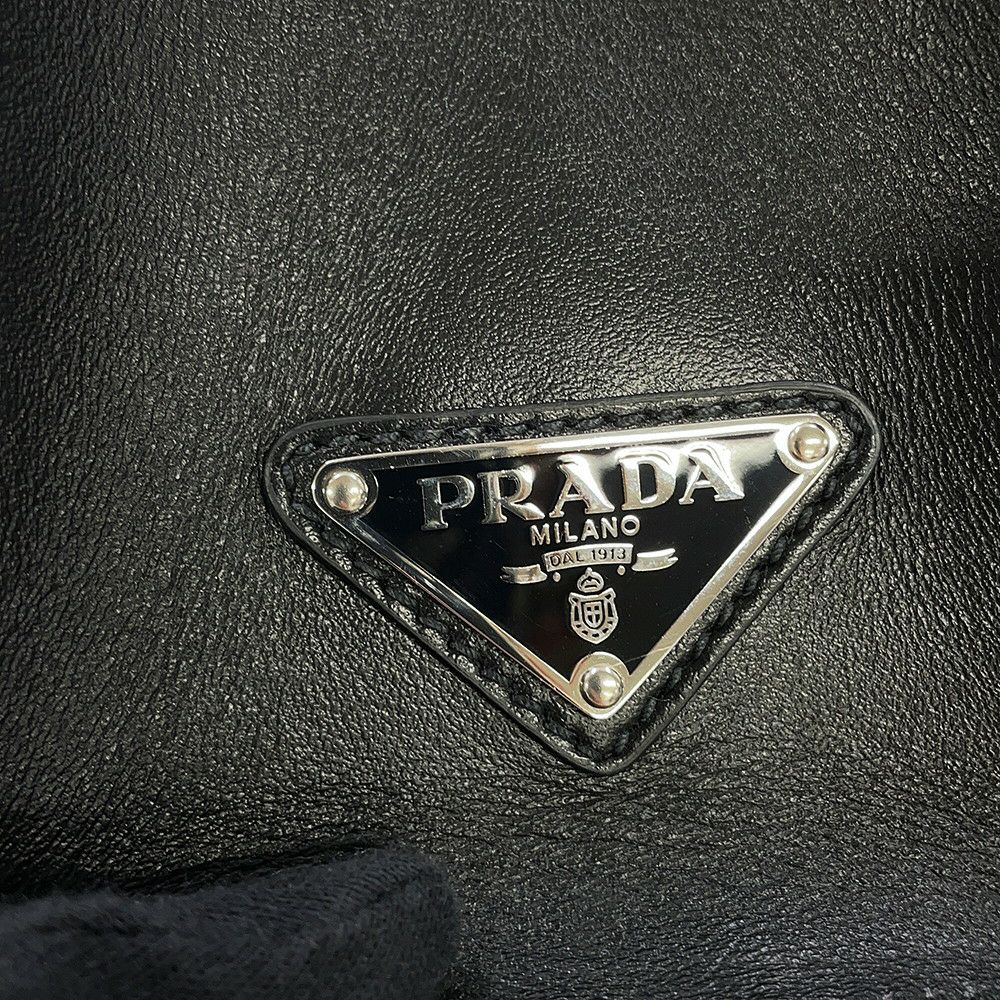 プラダ トートバッグ トライアングル ロゴ 1BA332 PRADA 2way 黒