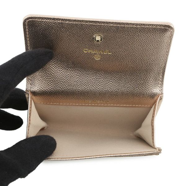 シャネル カードケース ココマーク メタリックグレインドカーフスキン AP4705 CHANEL 名刺入れ 2025/26年 クルーズ コレクション