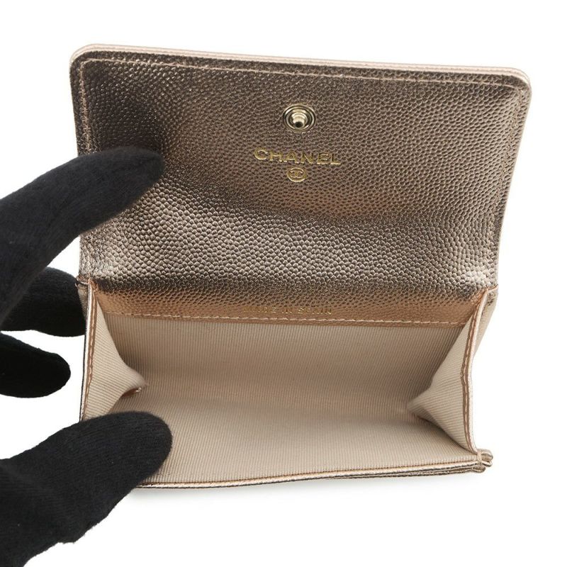 シャネル カードケース ココマーク メタリックグレインドカーフスキン AP4705 CHANEL 名刺入れ 2025/26年 クルーズ コレクション