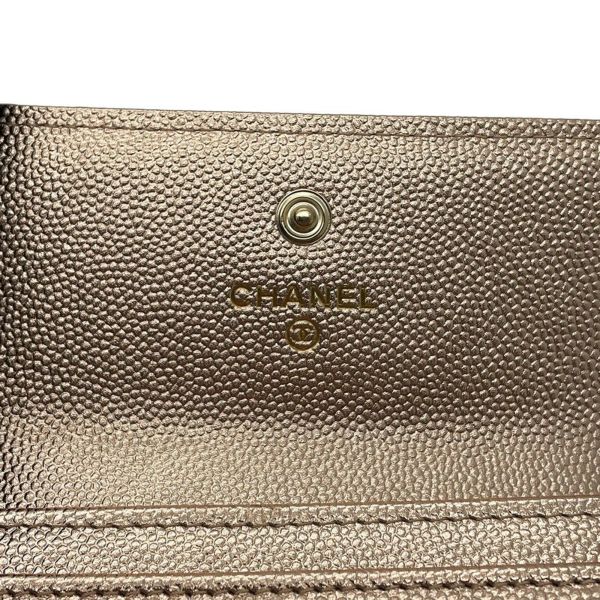 シャネル カードケース ココマーク メタリックグレインドカーフスキン AP4705 CHANEL 名刺入れ 2025/26年 クルーズ コレクション