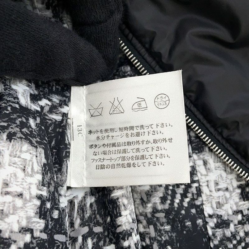 シャネル ダウンジャケット ココボタン ノーカラー キルティング レディースサイズ36 P46944 CHANEL 黒