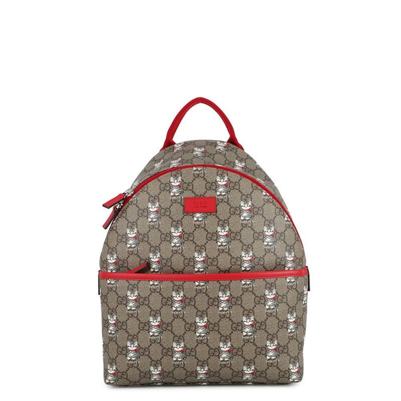 グッチ バックパック キャット 猫 チルドレンズ GGスプリーム/レザー 782708 GUCCI リュック キッズ