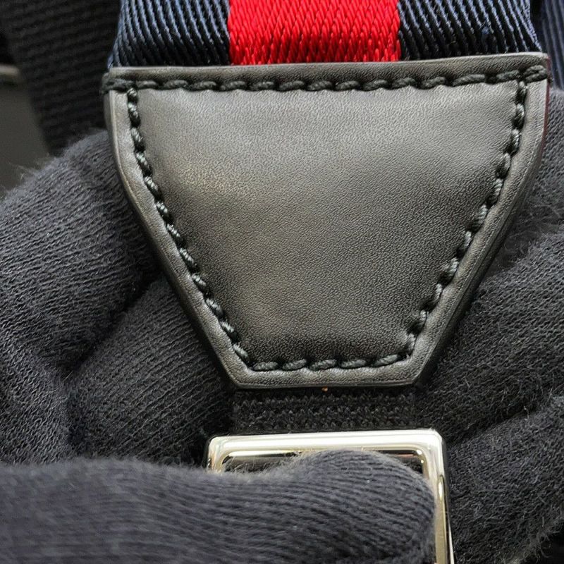 グッチ リュック GGブラック GGスプリーム/レザー 771158 GUCCI バッグ バックパック 黒