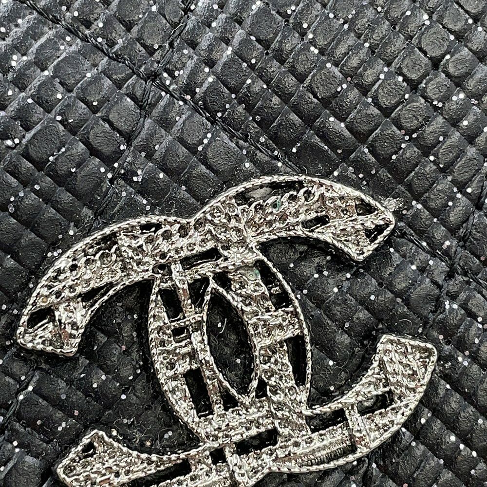 シャネル 長財布 マトラッセ ココマーク チェーンミー キャビアスキン A80002 CHANEL 二つ折り財布 黒