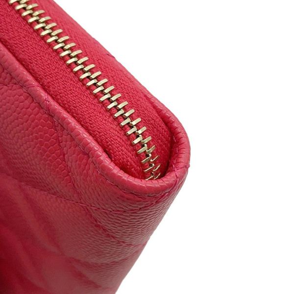 シャネル 長財布 マトラッセ スモール ジップウォレット ココマーク キャビアスキン CHANEL