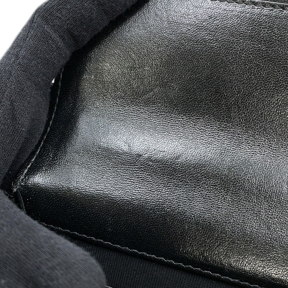 シャネル チェーンウォレット マトラッセ ココマーク ハートチェーン ラムスキン AP3201 CHANEL 黒