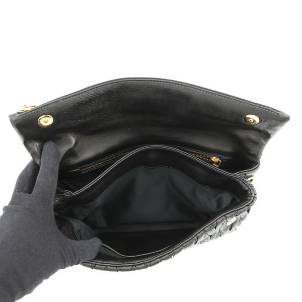 ミュウミュウ ショルダーバッグ マテラッセ クラッチ レザー RP0385 MIUMIU 2wayクラッチバッグ 黒