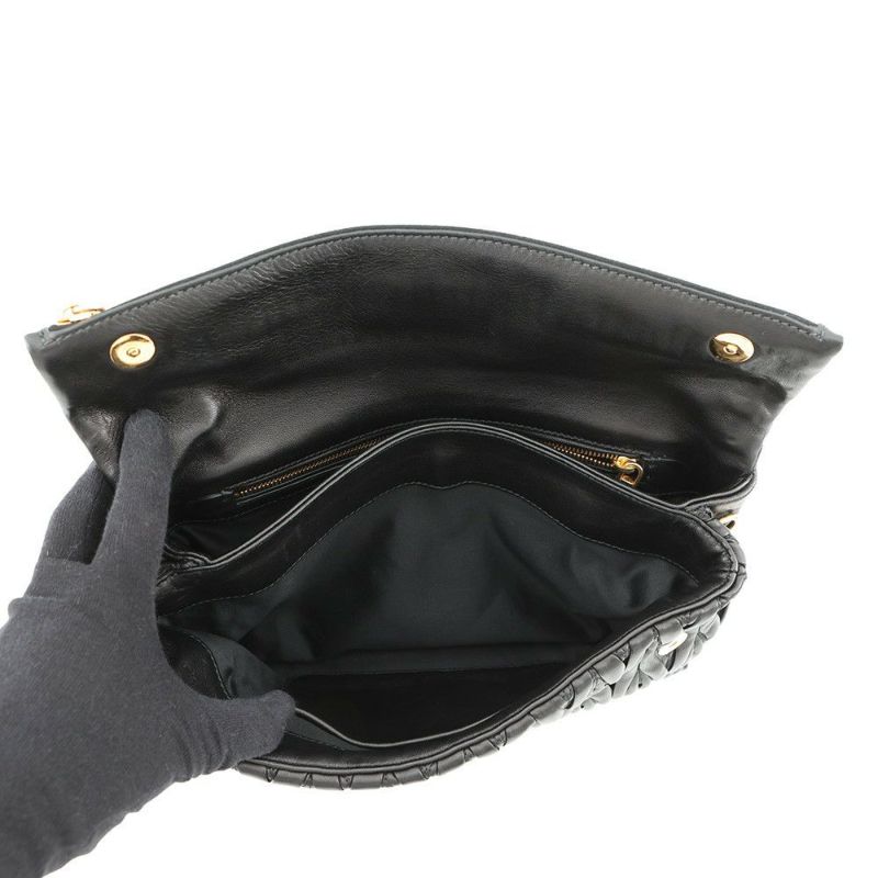 ミュウミュウ ショルダーバッグ マテラッセ クラッチ レザー RP0385 MIUMIU 2wayクラッチバッグ 黒