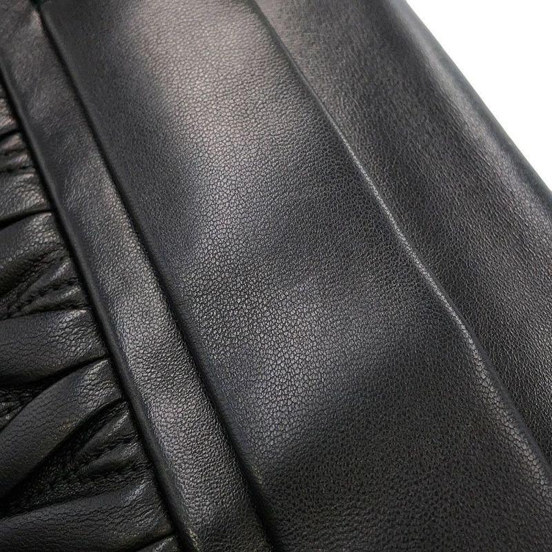 ミュウミュウ ショルダーバッグ マテラッセ クラッチ レザー RP0385 MIUMIU 2wayクラッチバッグ 黒