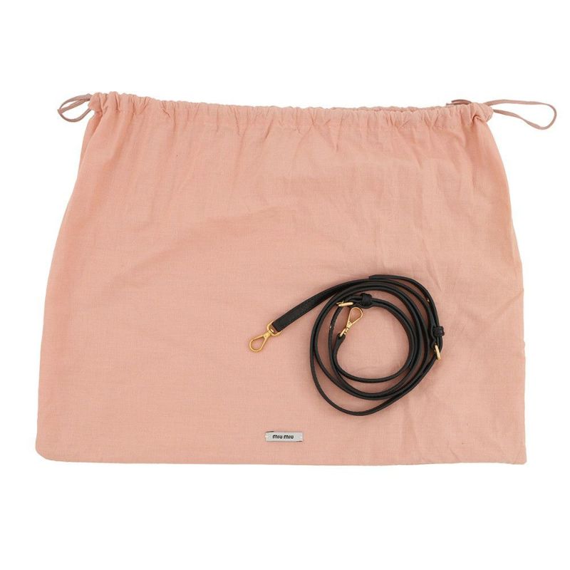 ミュウミュウ ショルダーバッグ マテラッセ クラッチ レザー RP0385 MIUMIU 2wayクラッチバッグ 黒