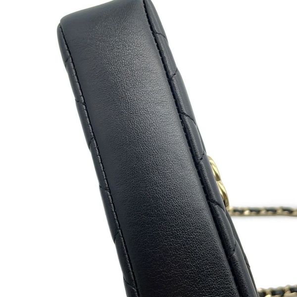シャネル ショルダーバッグ マトラッセ ココマーク チェーンクラッチバッグ カーフレザー AP4593 CHANEL 黒