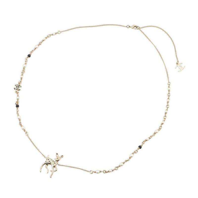 シャネル ノベルティ ココマーク バンビ モチーフ ロングネックレス CHANEL VIP限定 イヤーズギフト