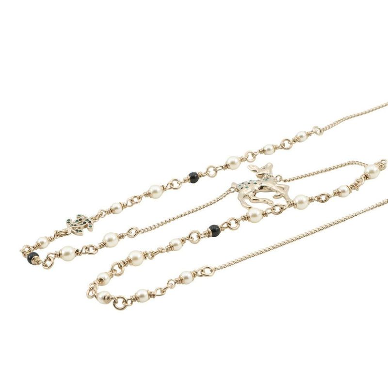 シャネル ノベルティ ココマーク バンビ モチーフ ロングネックレス CHANEL VIP限定 イヤーズギフト