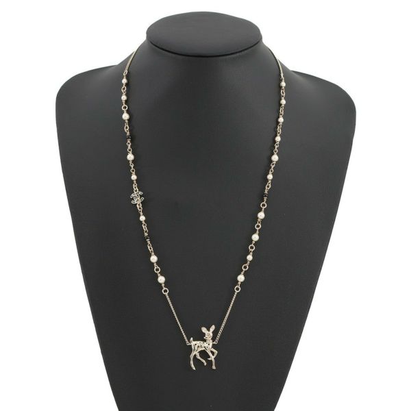 シャネル ノベルティ ココマーク バンビ モチーフ ロングネックレス CHANEL VIP限定 イヤーズギフト