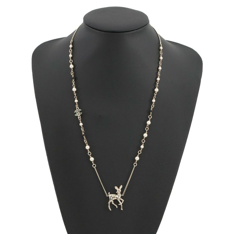 シャネル ノベルティ ココマーク バンビ モチーフ ロングネックレス CHANEL VIP限定 イヤーズギフト