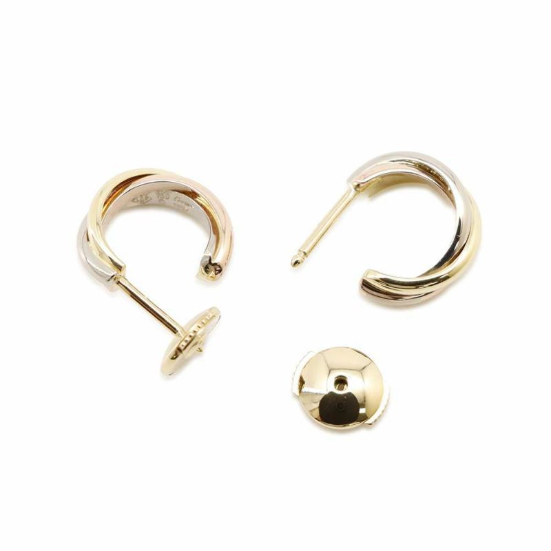 カルティエ ピアス トリニティ イヤリング K18YG/K18WG/K18PG B8017100 Cartier フープピアス ジュエリー