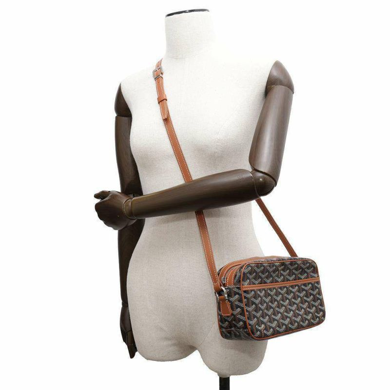 ゴヤール ショルダーバッグ カップヴェールPM PVC/レザー GOYARD 黒