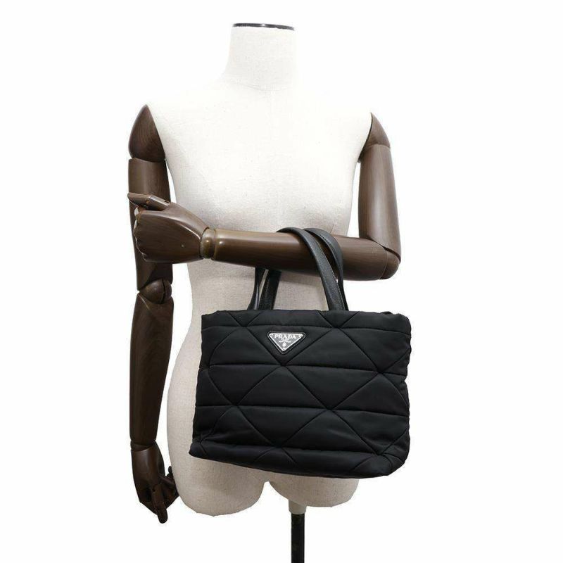 プラダ ハンドバッグ ミニ パデッド ナイロン/レザー 1BG373 PRADA 2wayショルダーバッグ 黒