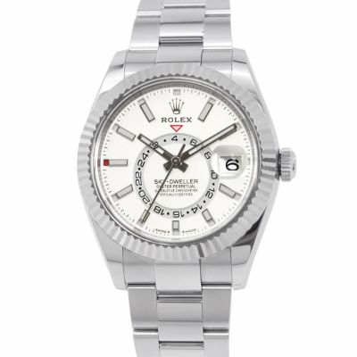 ロレックス スカイドゥエラー SS/K18WG ランダムシリアル ルーレット 336934 ROLEX 腕時計 白文字盤 安心保証