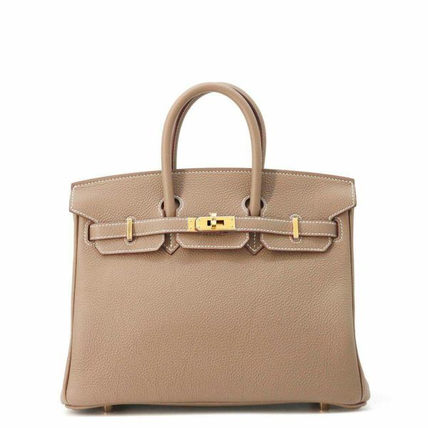 エルメス バーキン25 エトゥープ/ゴールド金具 トゴ W刻印 HERMES Birkin ハンドバッグ