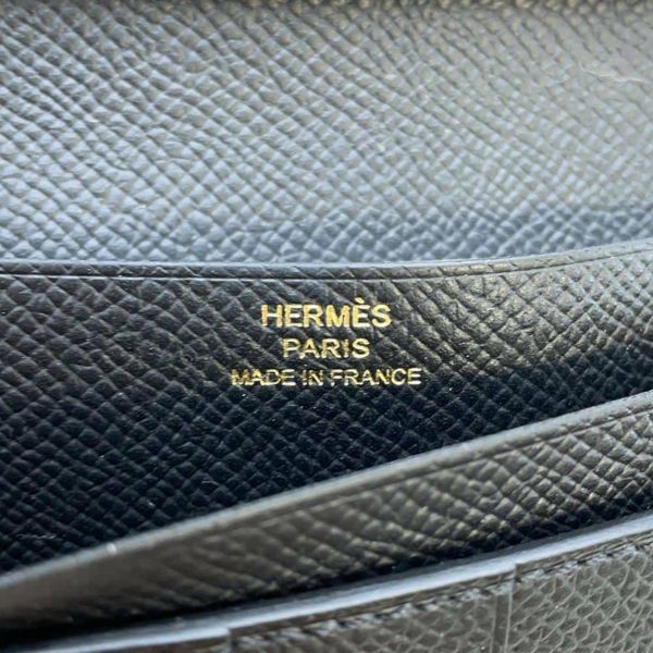 エルメス 長財布 ベアンスフレ ブラック/ゴールド金具 エプソン W刻印 HERMES 財布