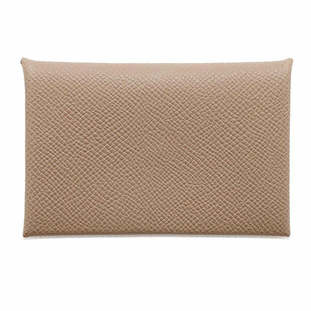 エルメス カードケース カルヴィ エトゥープ エプソン W刻印 HERMES 名刺入れ