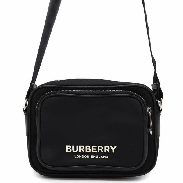 バーバリー ショルダーバッグ ロゴ ナイロン 8049094 BURBERRY バッグ 斜め掛け 黒