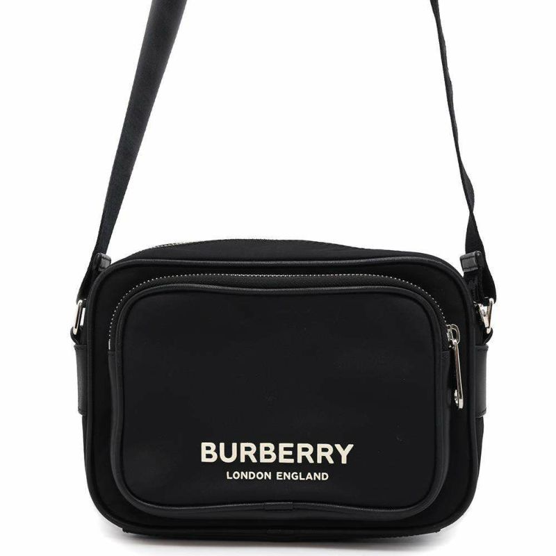 バーバリー ショルダーバッグ ロゴ ナイロン 8049094 BURBERRY バッグ 斜め掛け 黒
