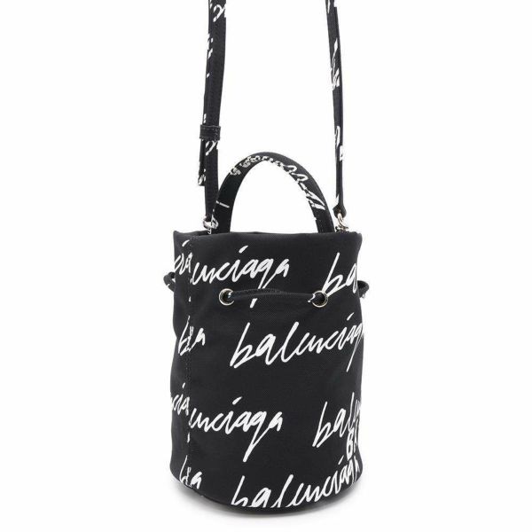 バレンシアガ ショルダーバッグ  ウィール ドローストリング バケットXS 619458 BALENCIAGA  ブラック 黒