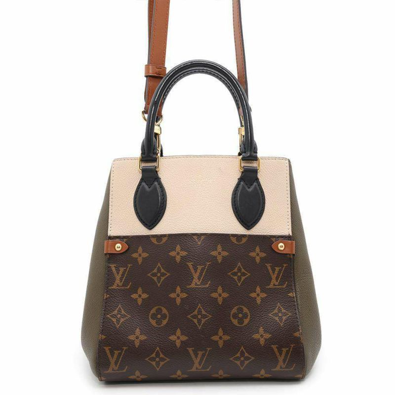ルイヴィトン ハンドバッグ モノグラム レザー フォールド・トートPM M45388 LOUIS VUITTON  2wayショルダーバッグ