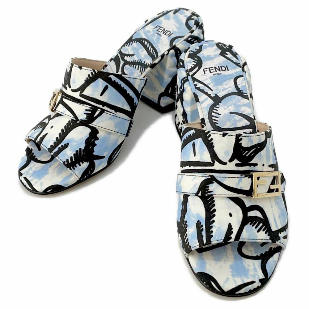 フェンディ サンダル ジョシュアヴィーダスコラボ カリフォルニアスカイ レディースサイズ36 1/2 FENDI 靴