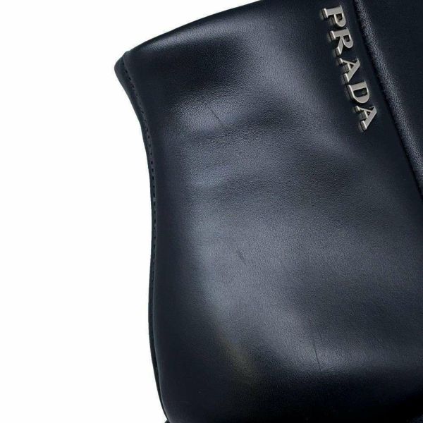 プラダ ショートブーツ レザー レディースサイズ36 1/2 1TP207 PRADA 靴 ブーティー 黒