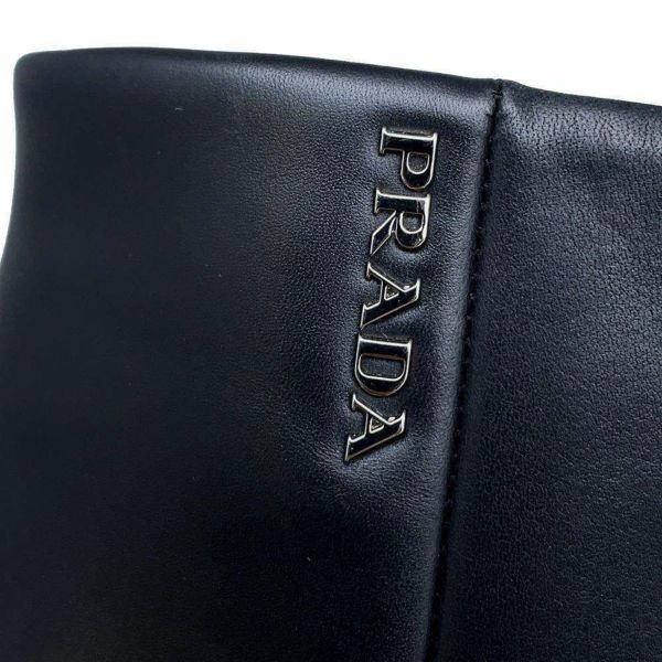 プラダ ショートブーツ レザー レディースサイズ36 1/2 1TP207 PRADA 靴 ブーティー 黒