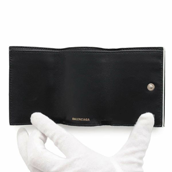 バレンシアガ 三つ折り財布 コンパクトウォレット レザー 558208 BALENCIAGA 財布 白 黒