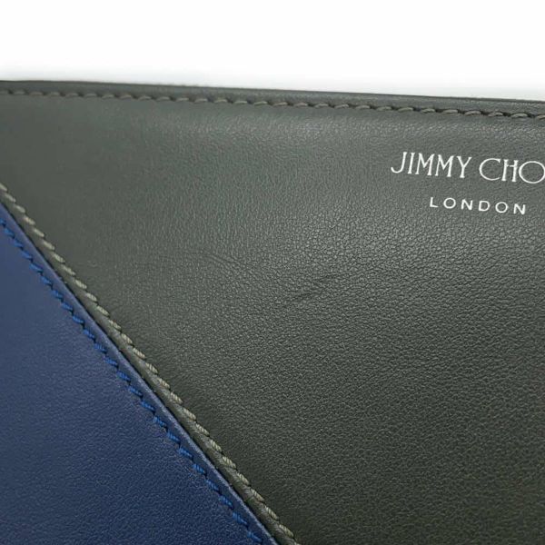 ジミーチュウ 長財布 ABIKO ラウンドファスナー バイカラー レザー JIMMY CHOO 財布 メンズ