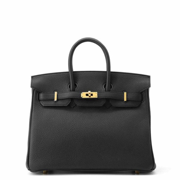 エルメス バーキン25 ブラック/ゴールド金具 トゴ W刻印 HERMES Birkin ハンドバッグ 黒