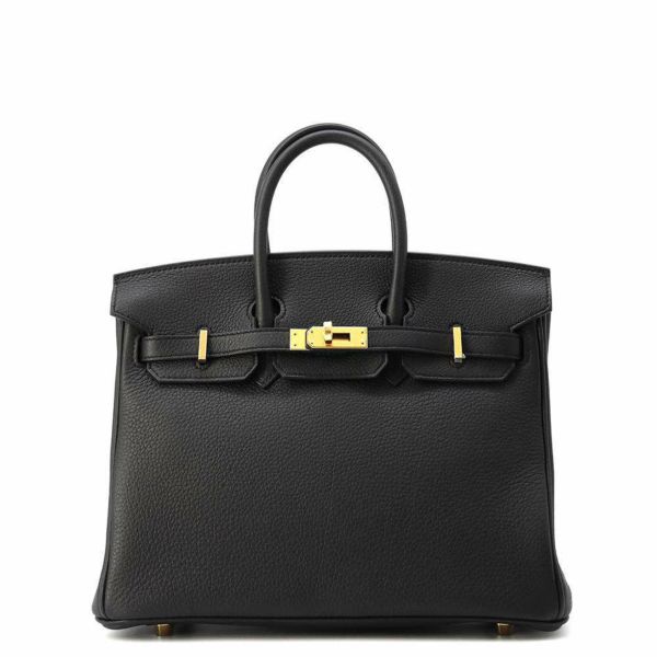 エルメス バーキン25 ブラック/ゴールド金具 トゴ W刻印 HERMES Birkin ハンドバッグ 黒