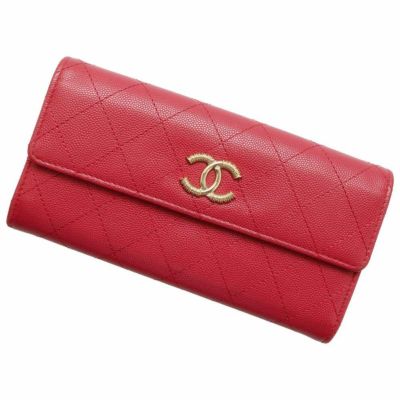 独創的 CHANEL 長財布 マトラッセ ココマーク キャビアスキン 長財布 ...