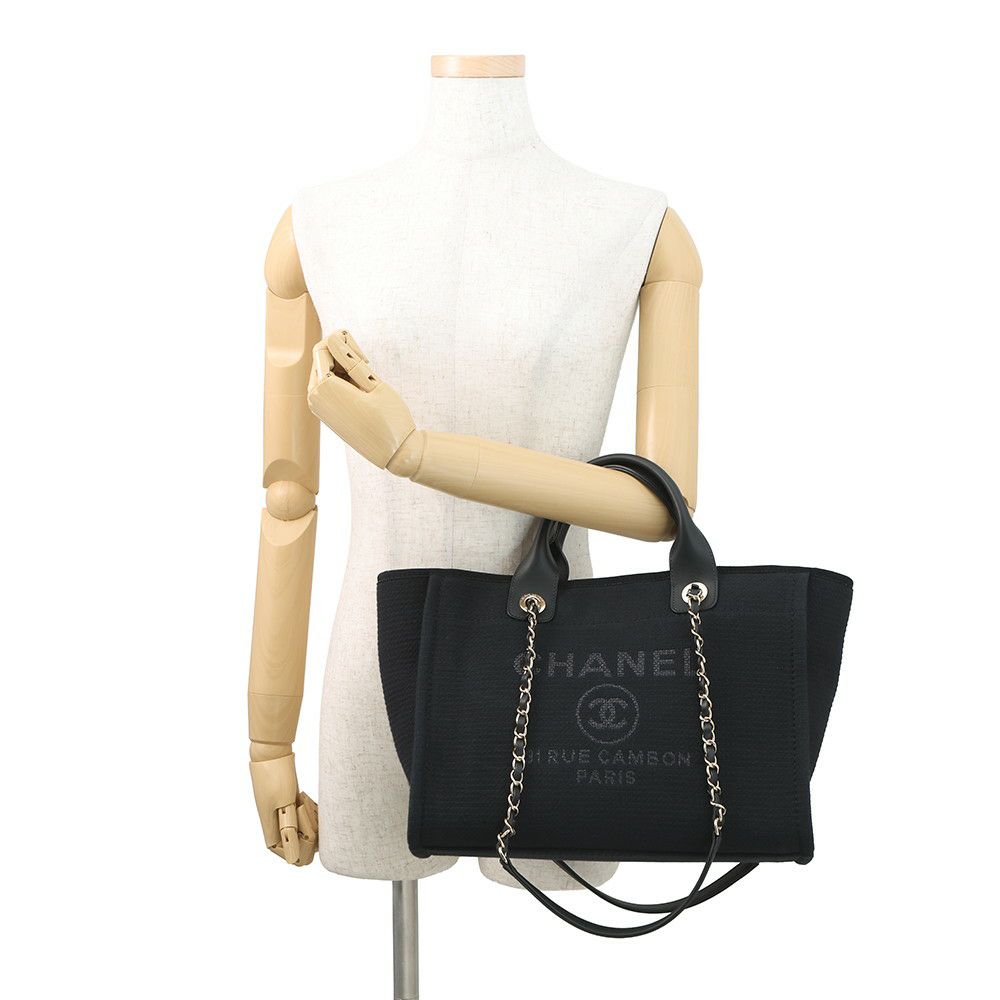 シャネル トートバッグ ドーヴィル ココマーク スモール ショッピングバッグ AS3257 CHANEL 2way 黒