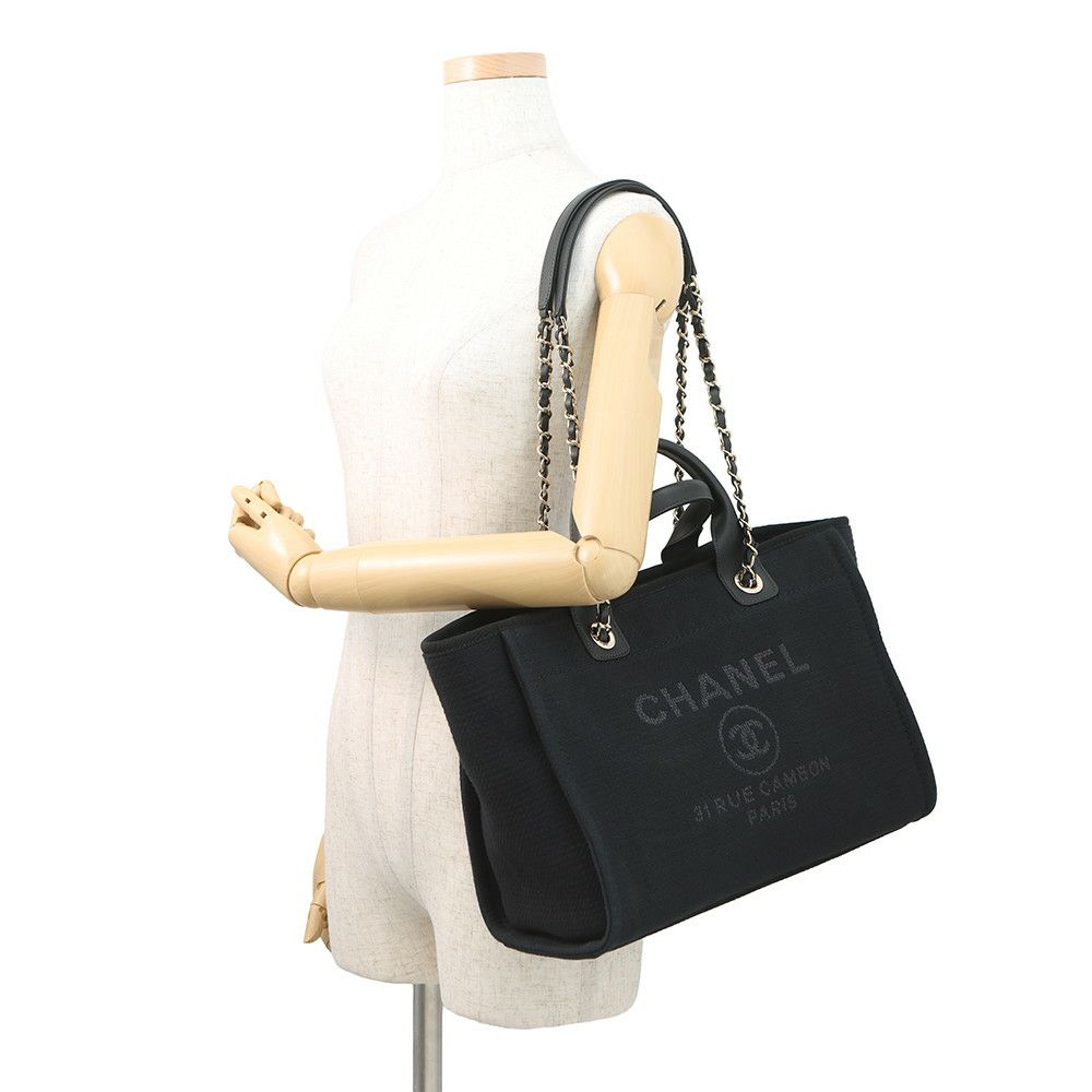 シャネル トートバッグ ドーヴィル ココマーク スモール ショッピングバッグ AS3257 CHANEL 2way 黒