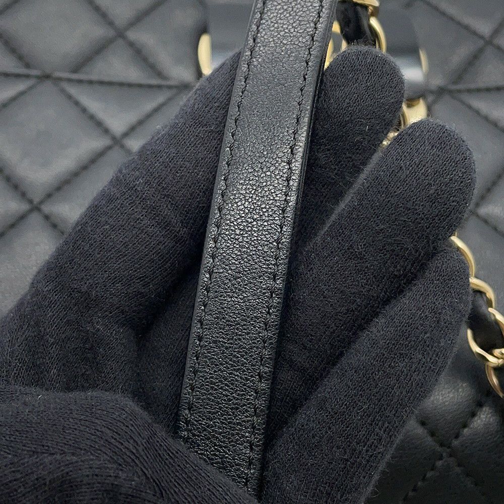 シャネル チェーンショルダーバッグ ココマーク ビューティーロック マトラッセ レザー A93223 CHANEL 黒
