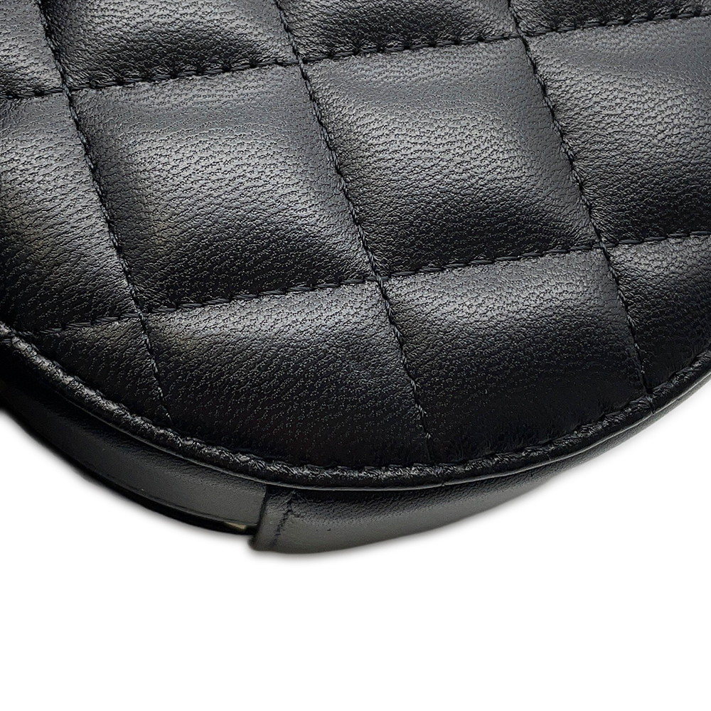 シャネル チェーンショルダーバッグ ミニ マトラッセ ココマーク ラムスキン AP1894 CHANEL 黒