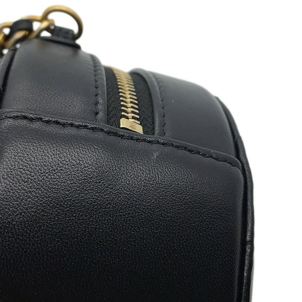 シャネル チェーンショルダーバッグ ミニ マトラッセ ココマーク ラムスキン AP1894 CHANEL 黒