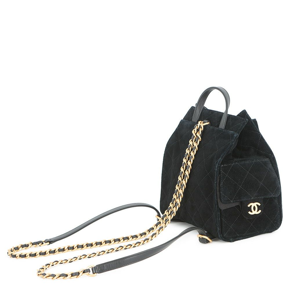 シャネル リュック CHANEL 25 ミディアム バックパック マトラッセ ココマーク スウェード AS5600 2025/26年秋冬 黒