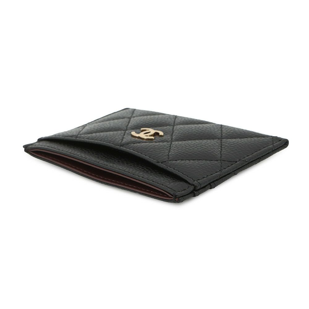 シャネル カードケース クラシック マトラッセ ココマーク キャビアスキン AP0213 CHANEL 定期入れ 名刺入れ パスケース 黒