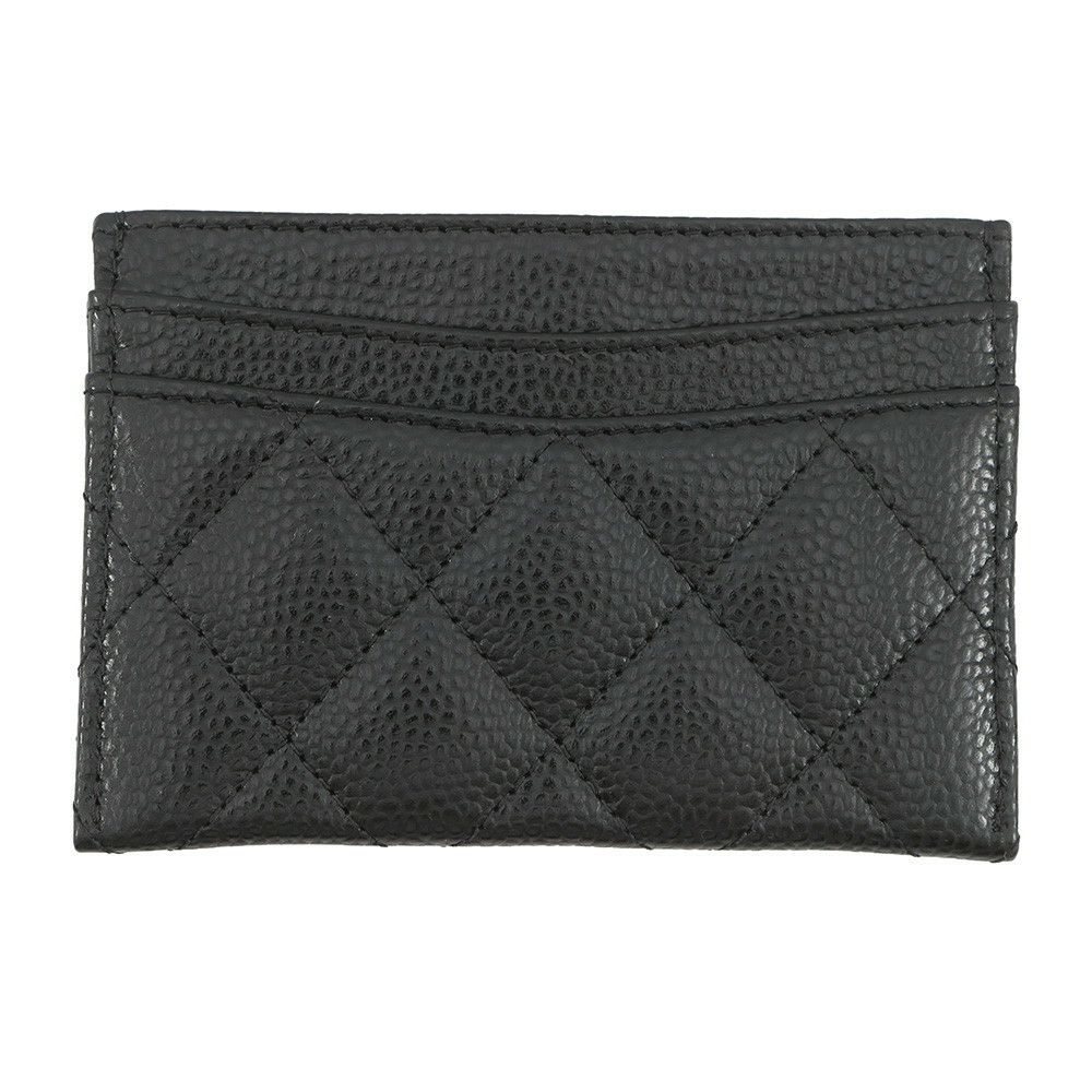 シャネル カードケース クラシック マトラッセ ココマーク キャビアスキン AP0213 CHANEL 定期入れ 名刺入れ パスケース 黒