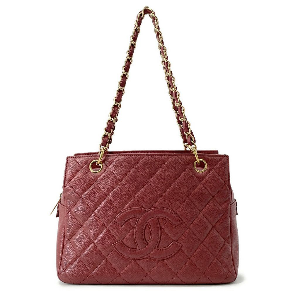 シャネル チェーントートバッグ ココマーク マトラッセ キャビアスキン A15688 CHANEL ショルダーバッグ