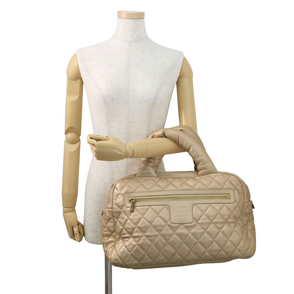 シャネル ハンドバッグ コココクーン マトラッセ ココマーク ラムスキン CHANEL バッグ ミニボストンバッグ